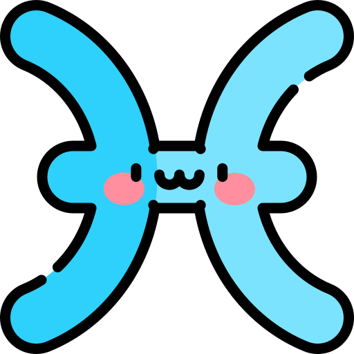 Pisces Kawaii Lineal color icon