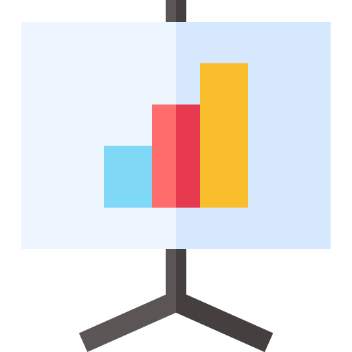 presentatie Basic Straight Flat icoon
