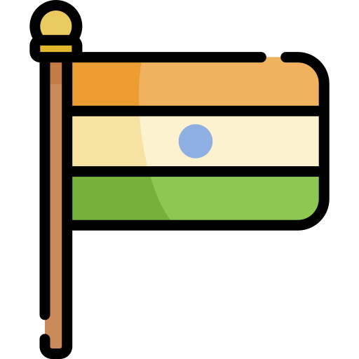 india Kawaii Lineal color icono