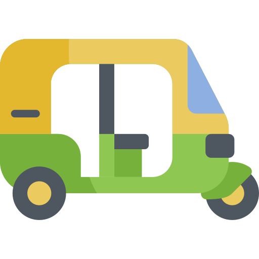 tuktuk Kawaii Flat icoon