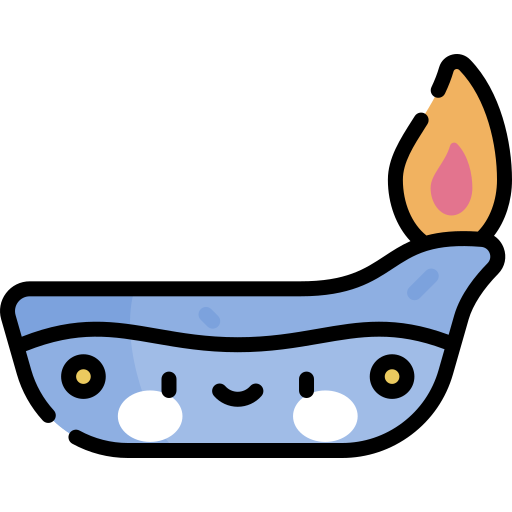 Diwali lamp Kawaii Lineal color icon