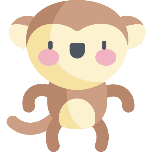 Monkey Kawaii Flat icon