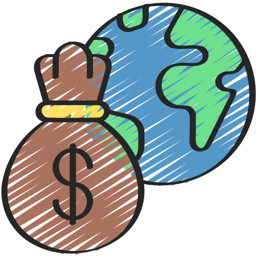 globale economie Juicy Fish Sketchy icoon