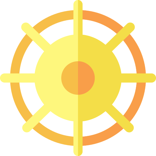timón Basic Rounded Flat icono