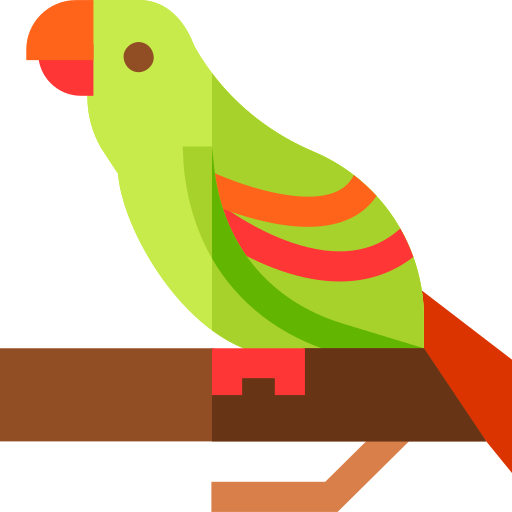 papuga Basic Straight Flat ikona