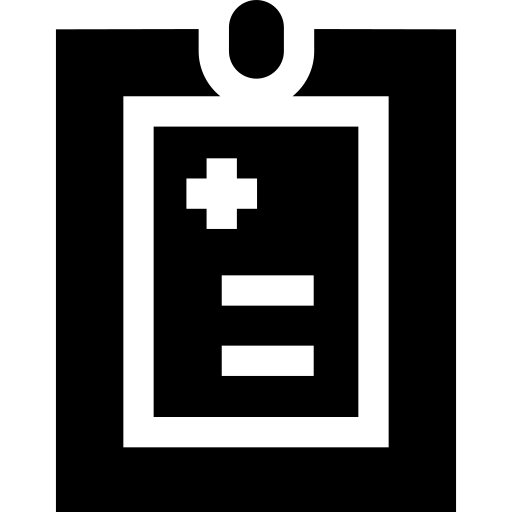 rapport médical Basic Straight Filled Icône