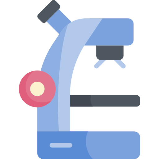 mikroskop Kawaii Flat ikona