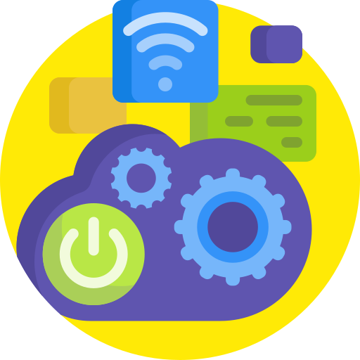 cloud computing Detailed Flat Circular Flat icona