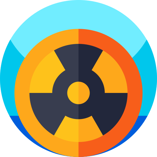 energía nuclear Geometric Flat Circular Flat icono