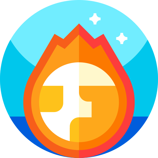 Global warming Geometric Flat Circular Flat icon