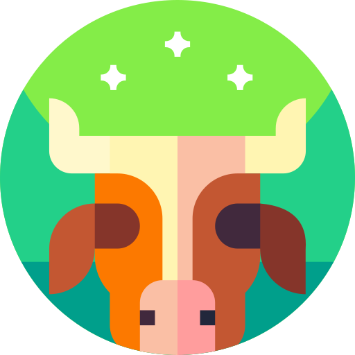 vacas Geometric Flat Circular Flat icono