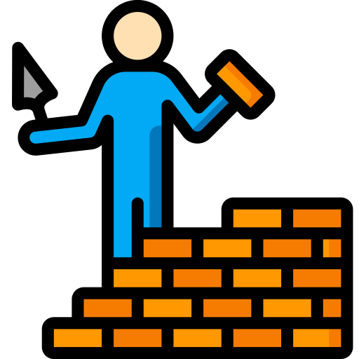 Brick wall Basic Miscellany Lineal Color icon