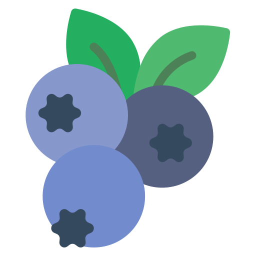 Blueberries Basic Miscellany Flat icon