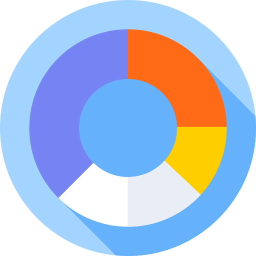 Pie chart Flat Circular Flat icon