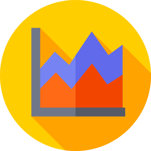 Data analytics Flat Circular Flat icon
