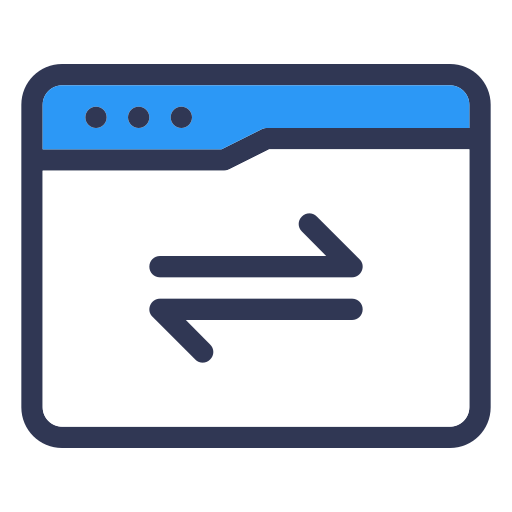 Online transfer Generic Blue icon