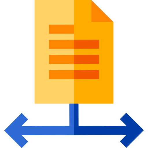 compartir archivos Basic Straight Flat icono