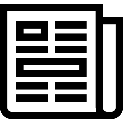 un journal Basic Straight Lineal Icône