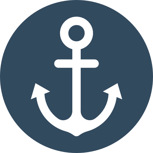 Anchor Flat Color Circular icon