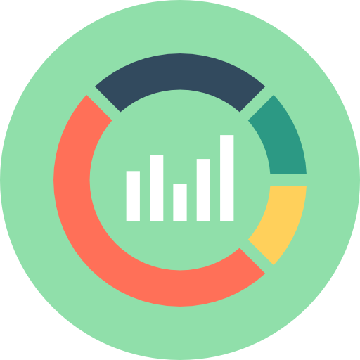 Analytics Flat Color Circular icon