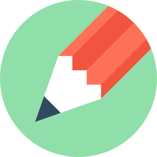 matita Flat Color Circular icona