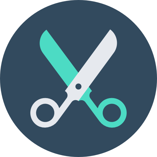 Scissors Flat Color Circular icon