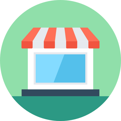 tienda Flat Color Circular icono