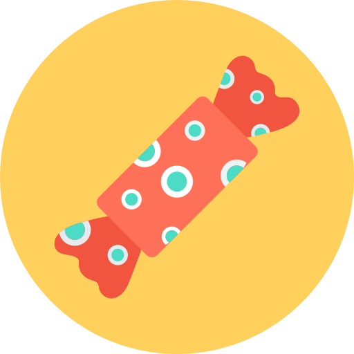 사탕 Flat Color Circular icon