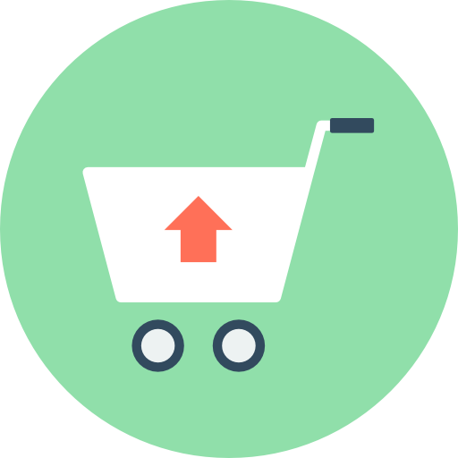 carrito de compras Flat Color Circular icono