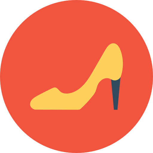 Высокий каблук Flat Color Circular иконка