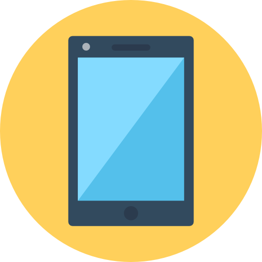 smartphone Flat Color Circular icona