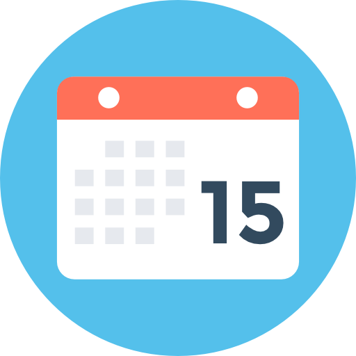 kalender Flat Color Circular icon