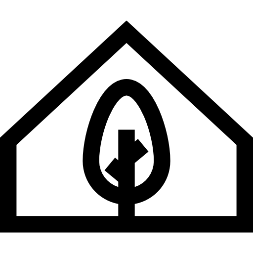ekologiczny dom Basic Straight Lineal ikona