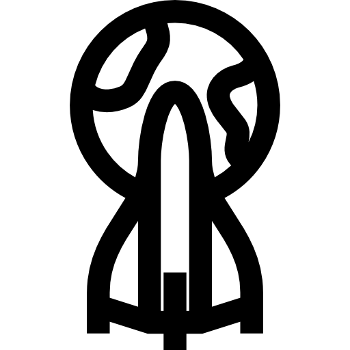 rakieta Basic Straight Lineal ikona