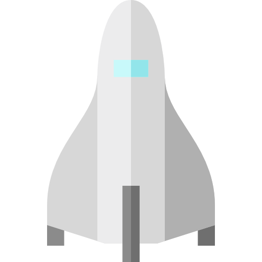 foguete Basic Straight Flat Ícone