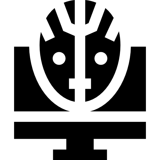 robot Basic Straight Filled icona