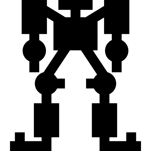 robot Basic Straight Filled icono