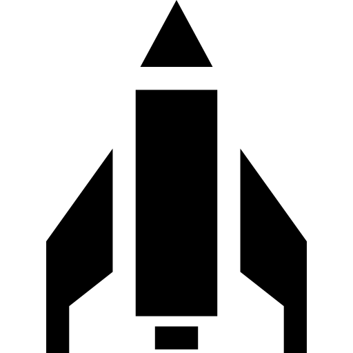 Rocket Basic Straight Filled icon