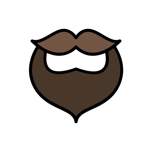 barba Generic Outline Color icono