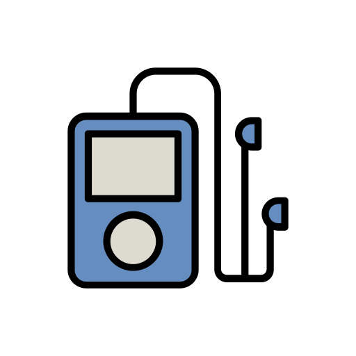 odtwarzacz muzyki Generic Outline Color ikona