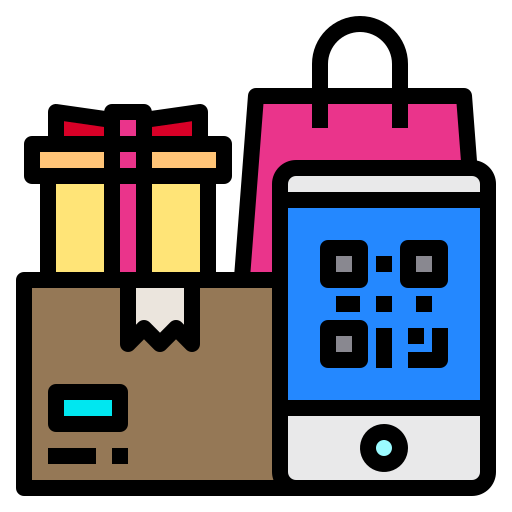 teléfono móvil Payungkead Lineal Color icono