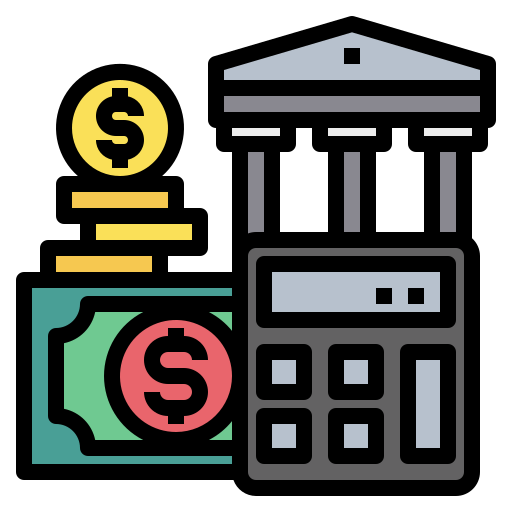 bank Payungkead Lineal Color ikona