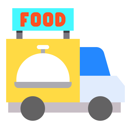 Delivery truck Payungkead Flat icon