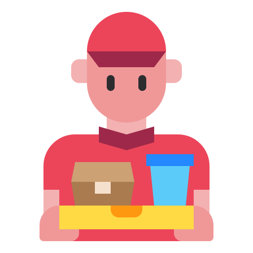 Delivery man Payungkead Flat icon
