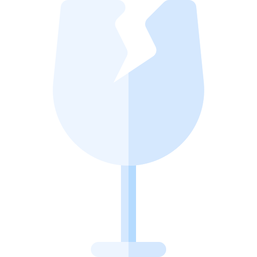 gebroken glas Basic Rounded Flat icoon