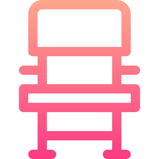 Camp chair Basic Gradient Lineal color icon