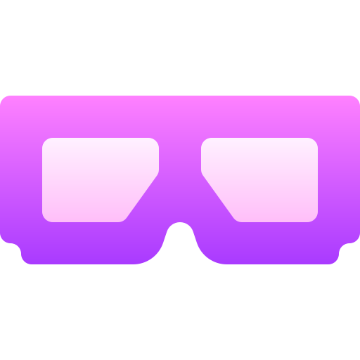 3d glasses Basic Gradient Gradient icon