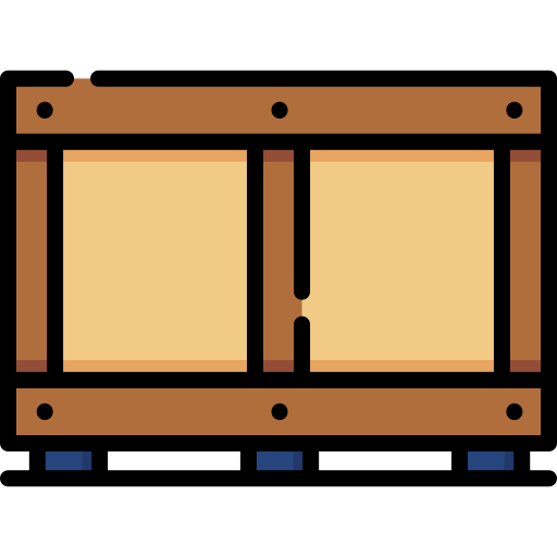 houten doos Special Lineal color icoon