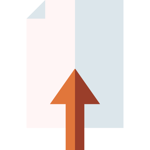 Upload file Basic Straight Flat icon