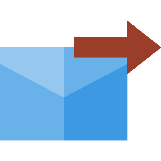 Send mail Basic Straight Flat icon